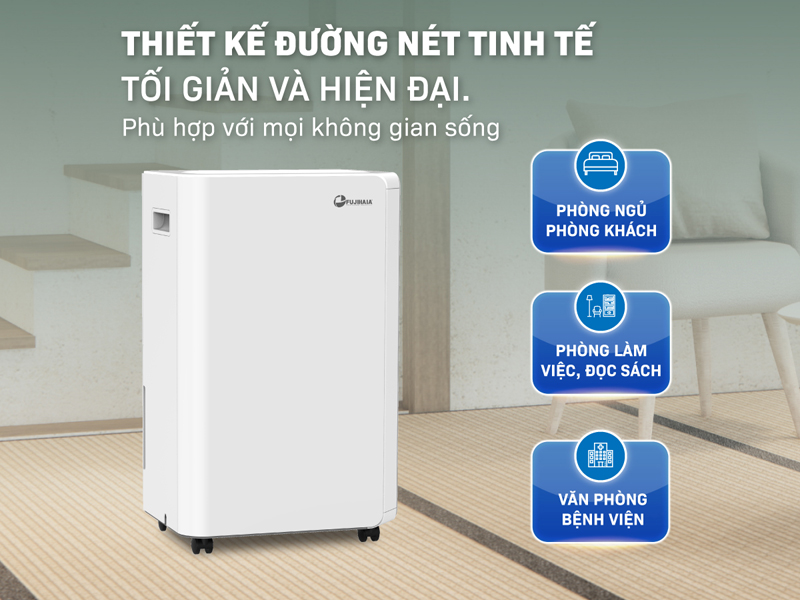 Máy hút ẩm dân dụng Fujihaia DH18CR - Hàng chính hãng