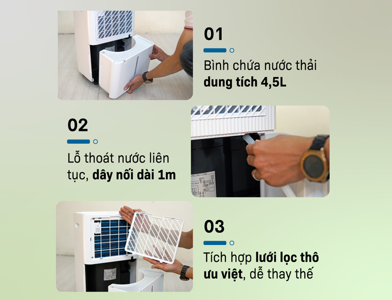 Máy hút ẩm dân dụng Fujihaia DH18CR - Hàng chính hãng
