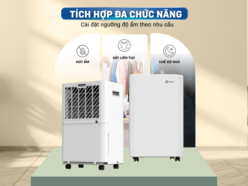 Máy hút ẩm dân dụng Fujihaia DH18CR - Hàng chính hãng