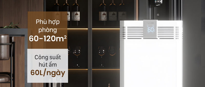 Máy hút ẩm Fujihome DH60W-HEPA - Hàng chính hãng