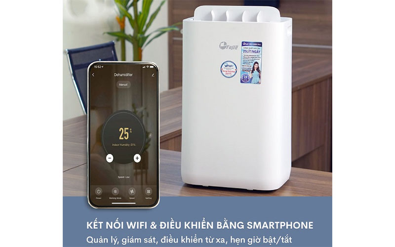 Tính năng kết nối wifi của Máy hút ẩm kết hợp lọc không khí FujiE HM-925EC Pro