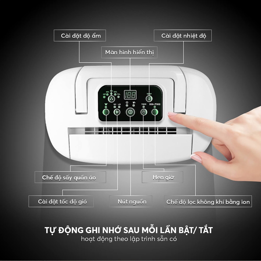 Máy hút ẩm và lọc không khí Elmich DE-3922 - Hàng chính hãng