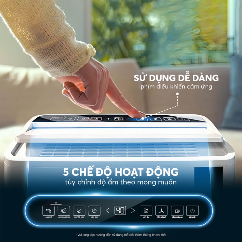 Máy hút ẩm kèm lọc không khí Elmich DE-8581 - Hàng chính hãng