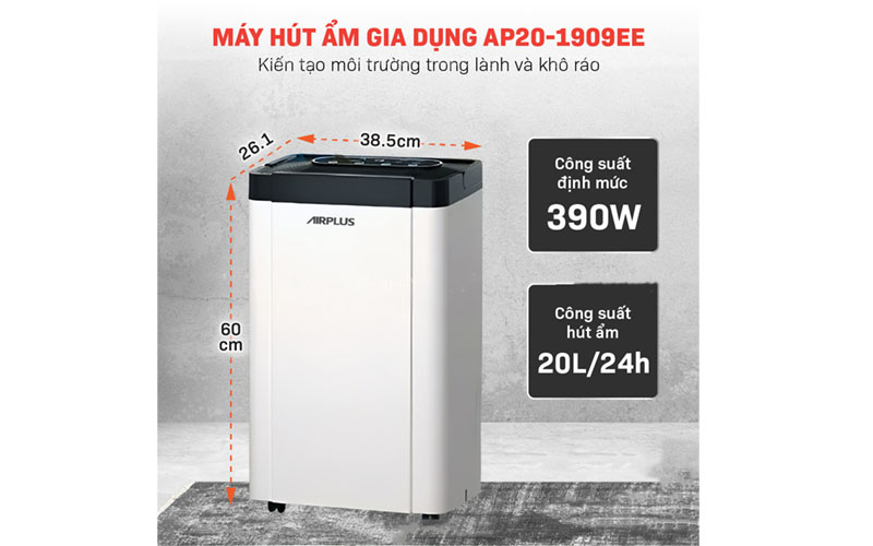 Máy hút ẩm lọc không khí Airplus AP20-1909EE - Hàng chính hãng