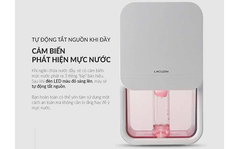 Máy hút ẩm mini Lacuzin LCZ005 - Hàng chính hãng