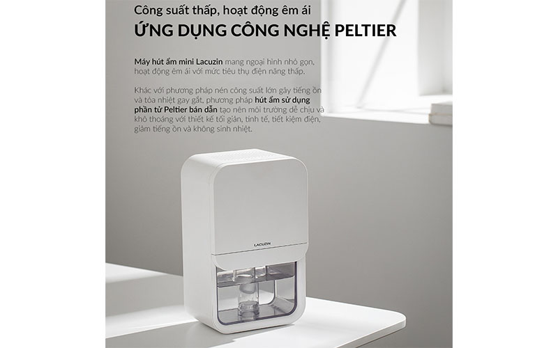 Máy hút ẩm mini Lacuzin LCZ005 - Hàng chính hãng