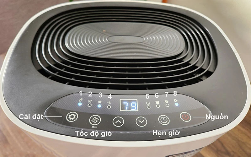 Bảng điều khiển của Máy hút ẩm và lọc không khí FujiE HM-920EN