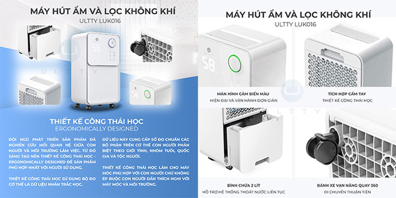 Kiểu dáng đẹp mắt, hiện đại với màu trắng thanh lịch phù hợp với mọi không gian nội thất