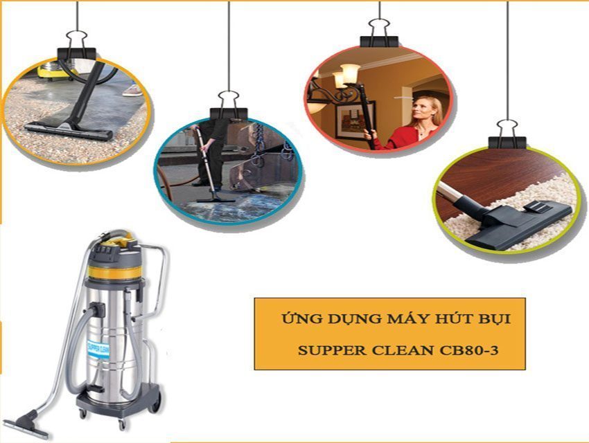 Máy hút bụi công nghiệp Supper Clean CB80-3 - Hàng chính hãng