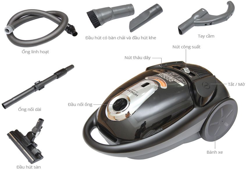 Máy hút bụi Hitachi CV-BA22V  - Hàng chính hãng