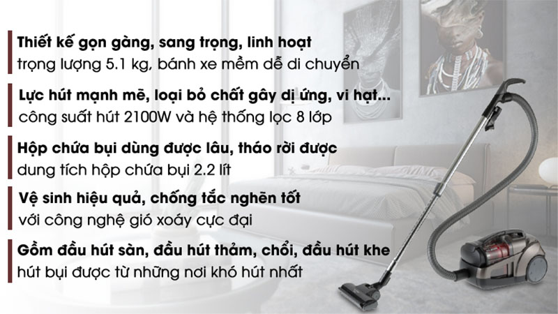 Máy hút bụi Panasonic MC-CL787TN49 - Hàng chính hãng