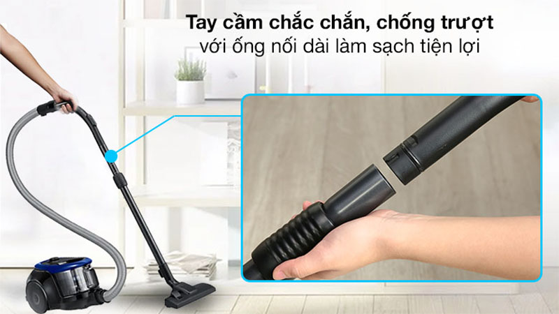 Thiết kế tay cầm của Máy hút bụi Samsung VC18M2120SB/SV