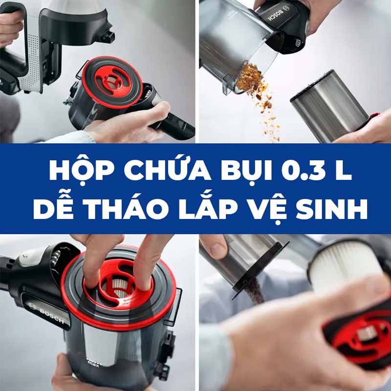 Máy hút bụi cầm tay Bosch BBS711W - Hàng chính hãng