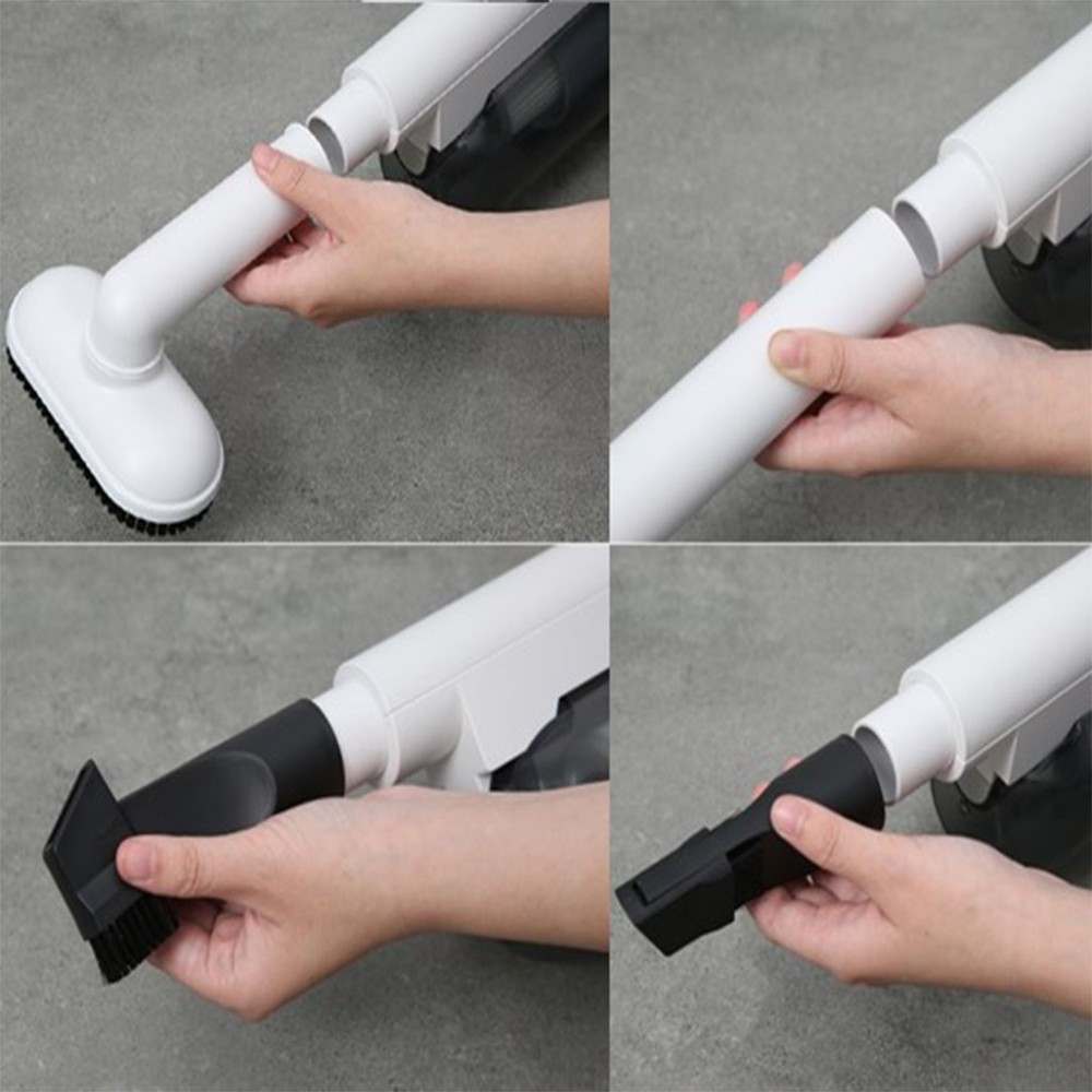 Máy hút bụi cầm tay Bear BVC-B43W1 trang bị nhiều đầu hút khác nhau