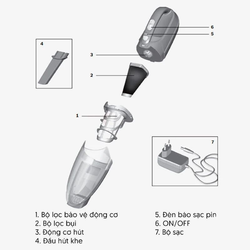 Máy hút bụi cầm tay Bosch BHN16L - Hàng chính hãng