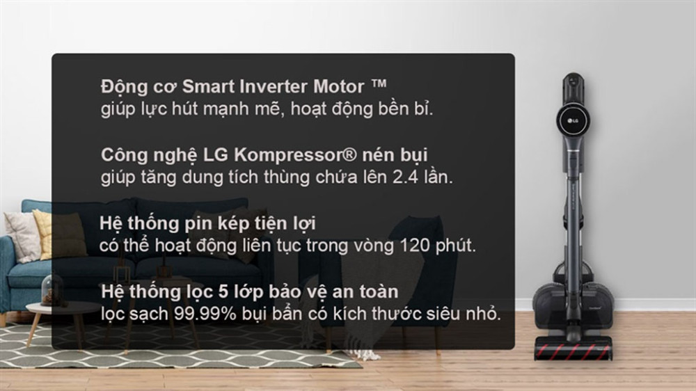 Máy hút bụi cầm tay LG A9N-MAX - Hàng chính hãng