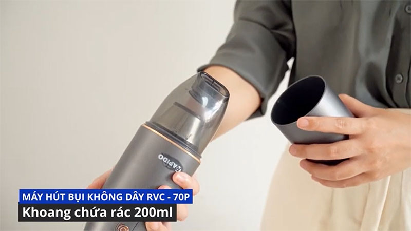 Máy hút bụi cầm tay Rapido RVC-70P - Hàng chính hãng