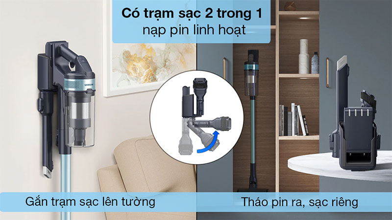 Máy hút bụi cầm tay Samsung VS15A6031R1/SV - Hàng chính hãng