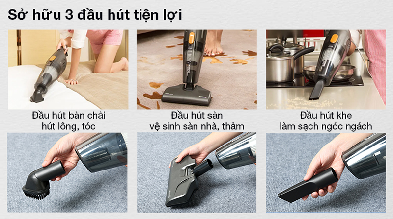 Máy hút bụi cầm tay Deerma DX115C - Hàng chính hãng