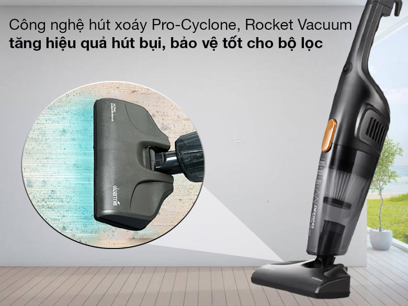 Máy hút bụi cầm tay Deerma DX115C - Hàng chính hãng