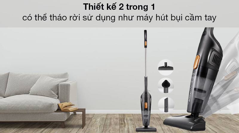 Máy hút bụi cầm tay Deerma DX115C - Hàng chính hãng
