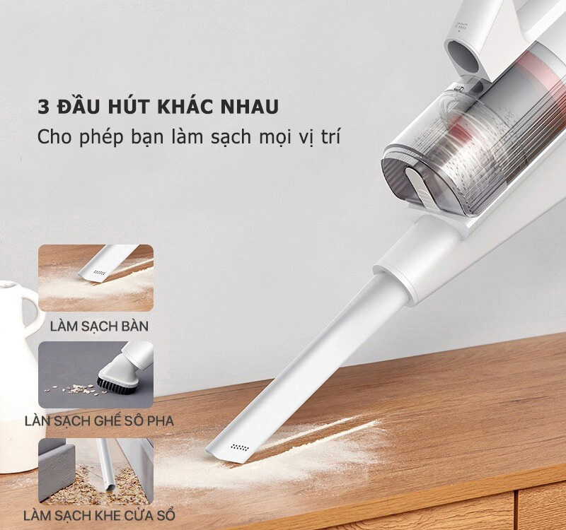 Sở hữu 3 đầu hút tiện lợi, thích hợp cho từng nhu cầu người dùng