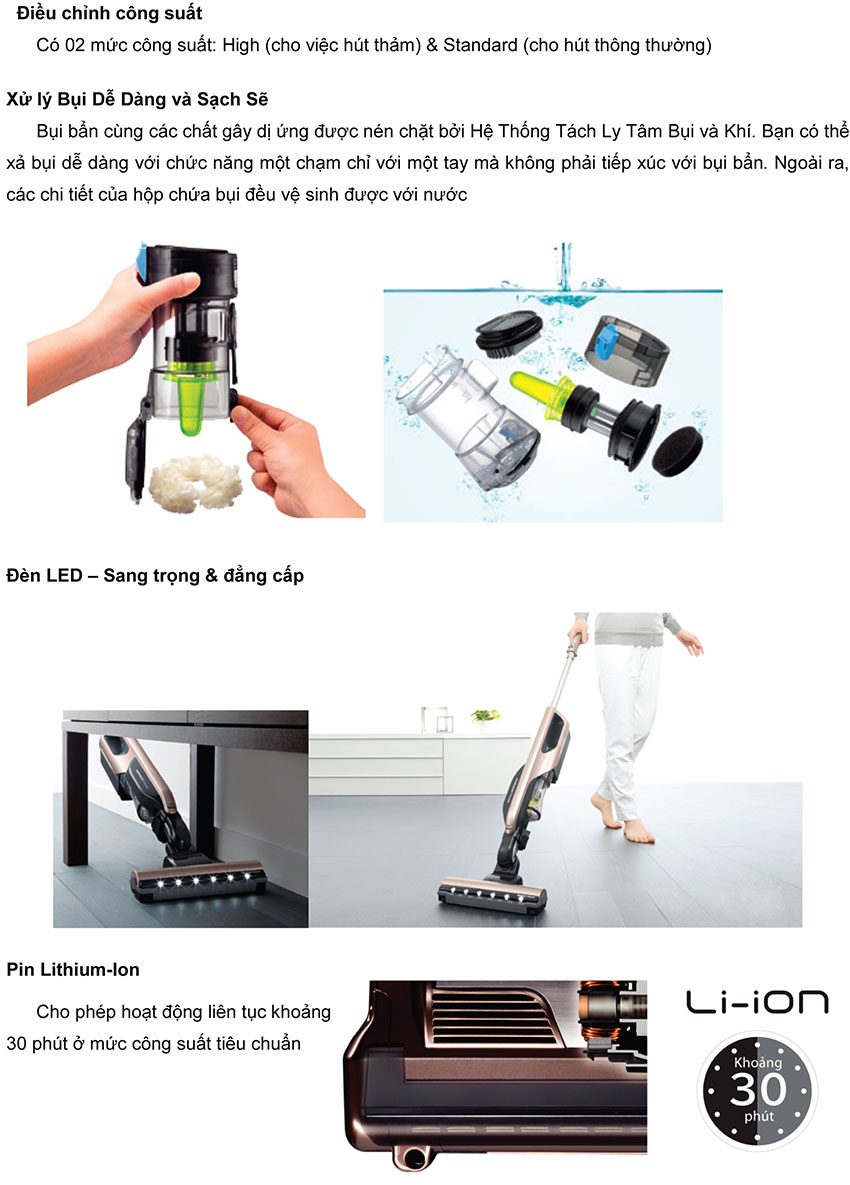 Máy hút bụi cầm tay không dây Hitachi PV-XD700 - Hàng chính hãng