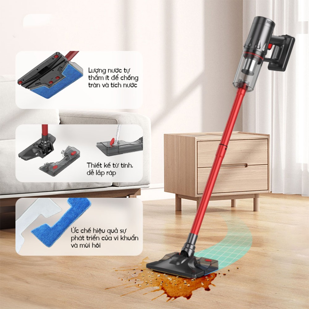 Máy hút bụi cầm tay không dây JETZT XS23 - Hàng chính hãng