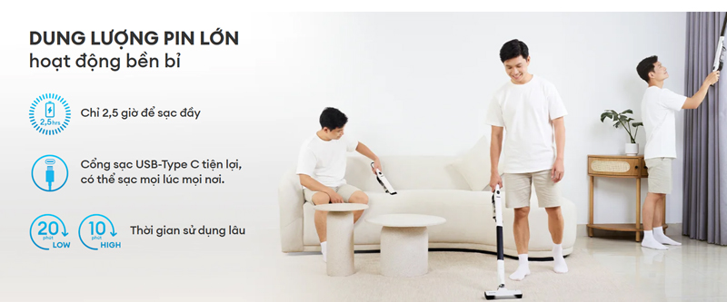 Máy hút bụi không dây Kochi F100 - Hàng chính hãng