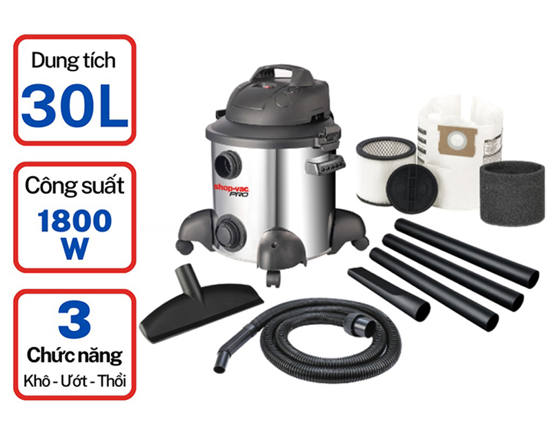 Máy hút bụi khô và ướt Shop-Vac 92722205 - Hàng chính hãng