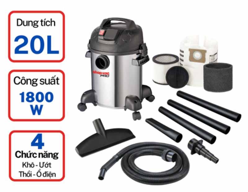 Máy hút bụi khô và ướt Shop-Vac 92722209 - Hàng chính hãng
