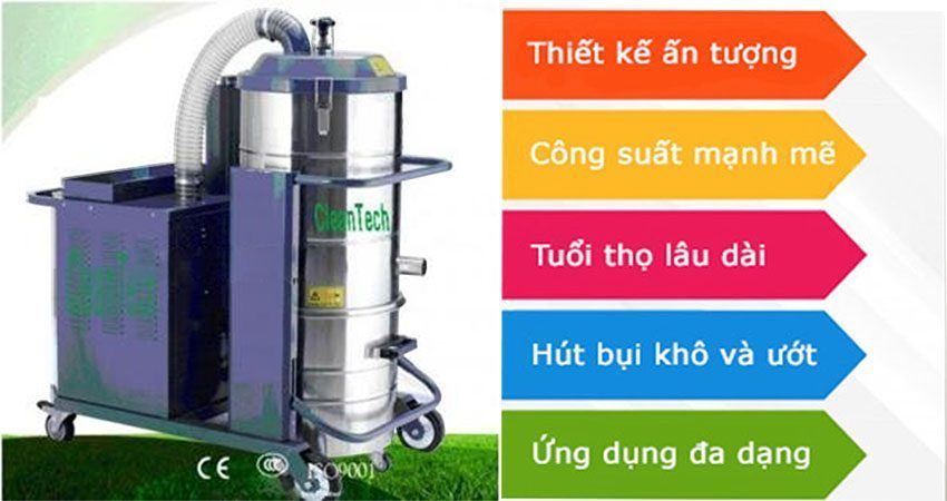 Máy hút bụi công nghiệp CleanTech CT 10A - Hàng chính hãng