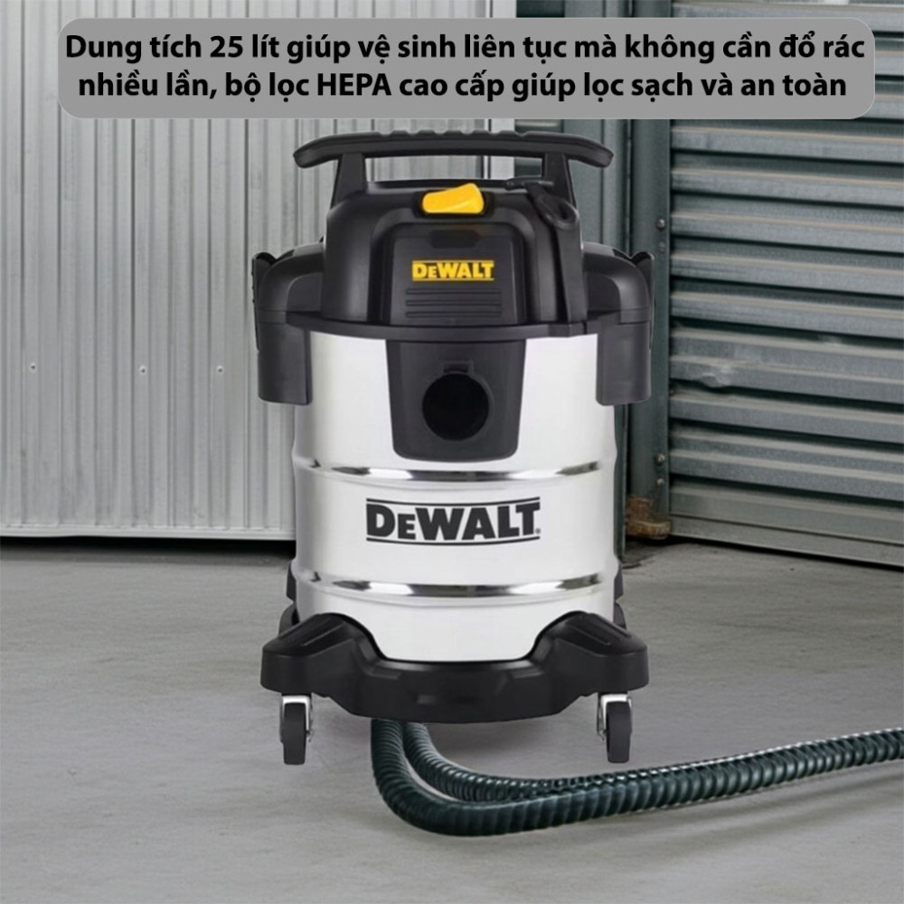 Máy hút bụi công nghiệp Dewalt DXV25SA - Hàng chính hãng
