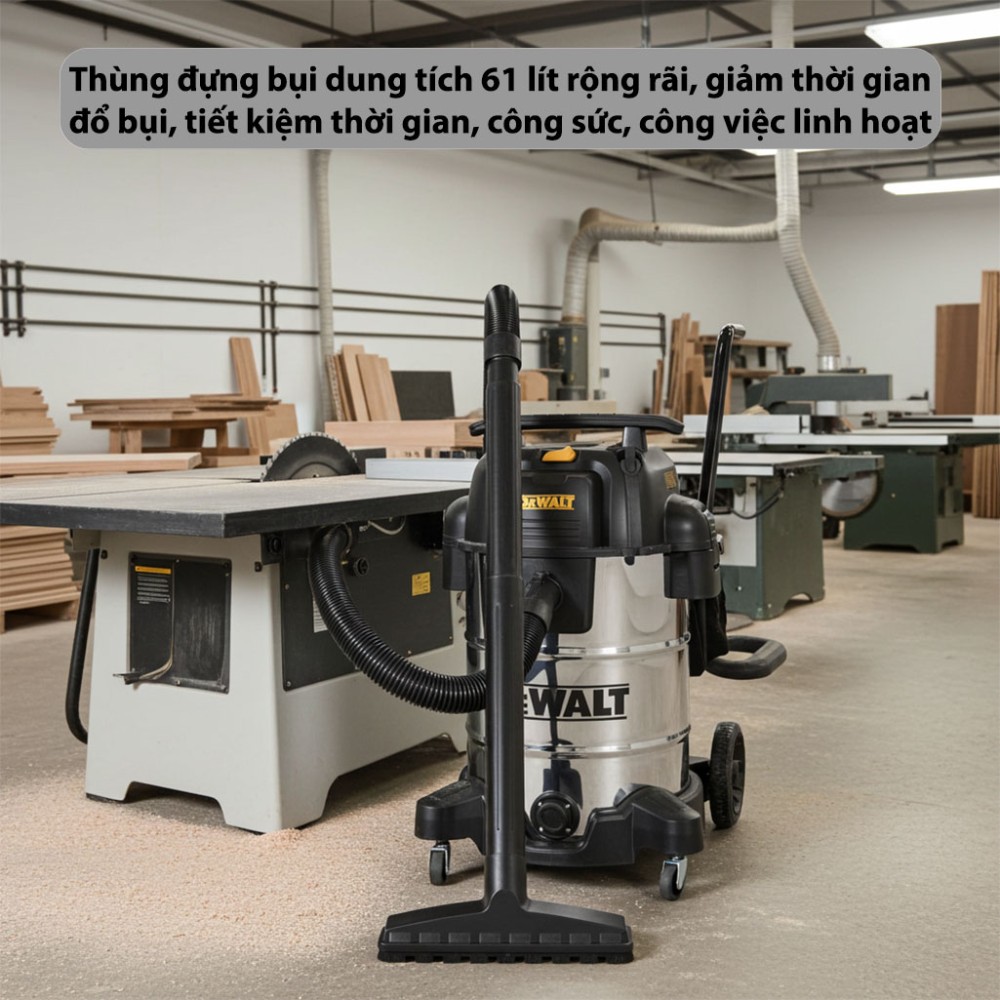Máy hút bụi công nghiệp Dewalt DXV61S - Hàng chính hãng