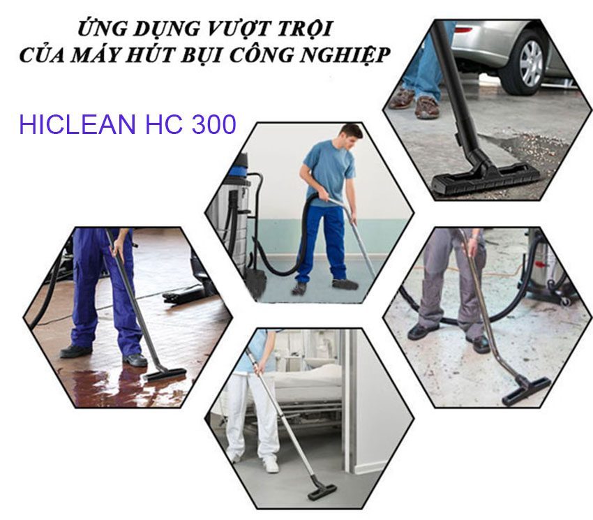 Máy hút bụi công nghiệp Hiclean HC-300 - Hàng chính hãng