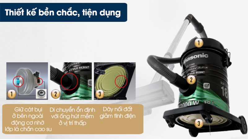 Máy hút bụi công nghiệp Panasonic MC-YL669GN49 - Hàng chính hãng