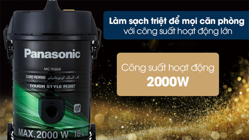Máy hút bụi công nghiệp Panasonic MC-YL669GN49 - Hàng chính hãng
