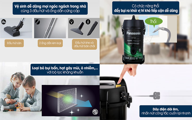 Máy hút bụi công nghiệp Panasonic MC-YL669GN49 - Hàng chính hãng