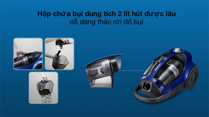 Máy hút bụi dạng hộp Samsung VCC8836V36/XSV - Hàng chính hãng