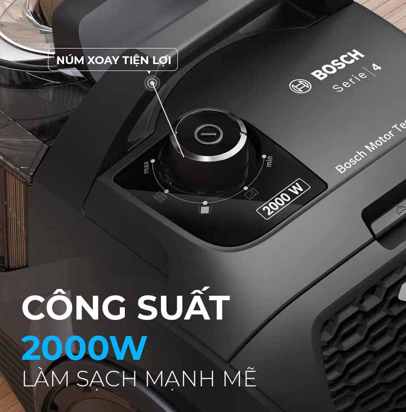 Máy hút bụi dạng hộp Bosch BGS21WX100 - Hàng chính hãng