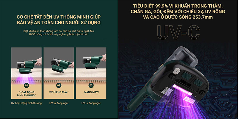 Máy hút bụi diệt khuẩn UV thông minh Kalpen VCK-3901