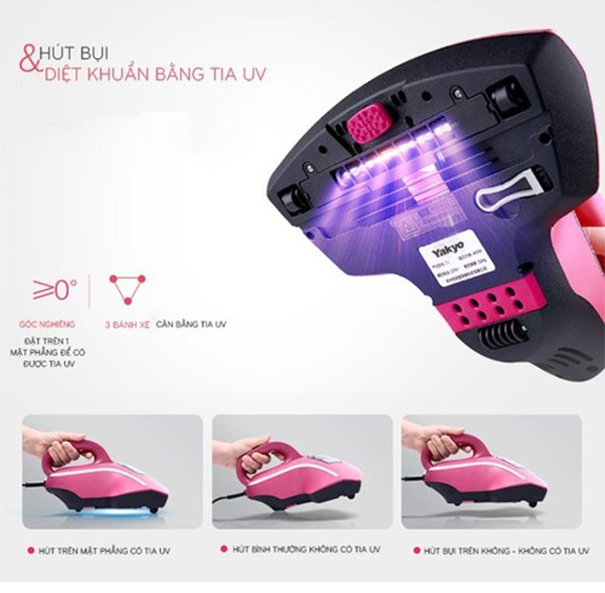 Máy hút bụi diệt khuẩn tia UV Yakyo TP-204Y - Hàng chính hãng