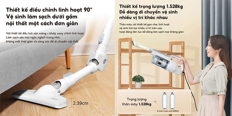 Máy hút bụi gập Aqua CCXL8R - Hàng chính hãng