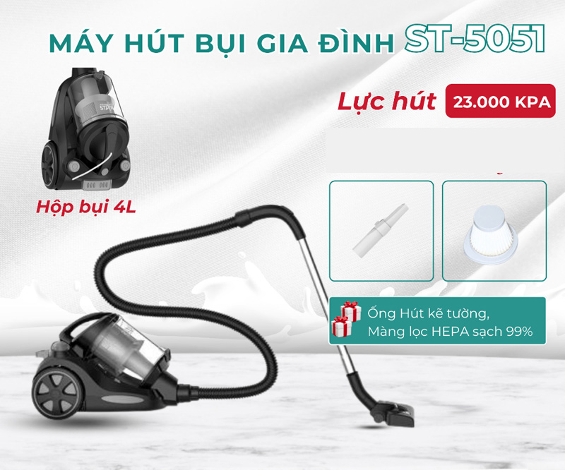 Máy hút bụi gia đình Winning Star ST-5051 - Hàng chính hãng