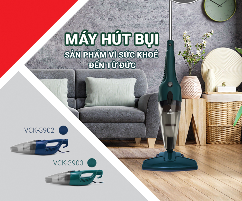 Máy hút bụi cao cấp Kalpen VCK-3903 - Hàng chính hãng
