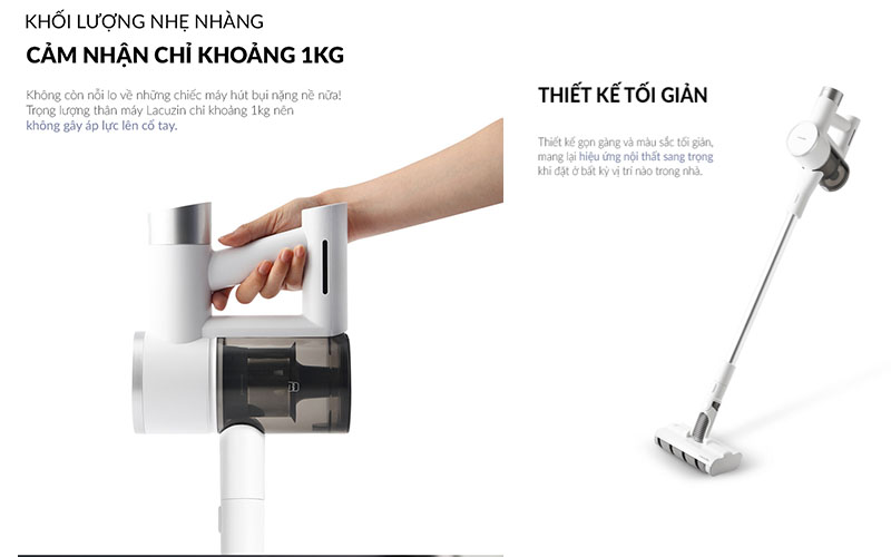 Máy hút bụi kép không dây Lacuzin LCZ2116 - Hàng chính hãng