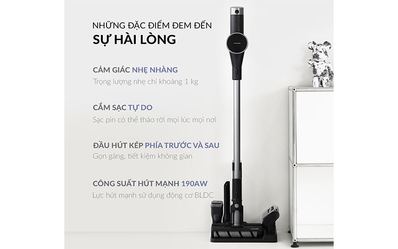Máy hút bụi kép không dây Lacuzin LCZ2116 - Hàng chính hãng