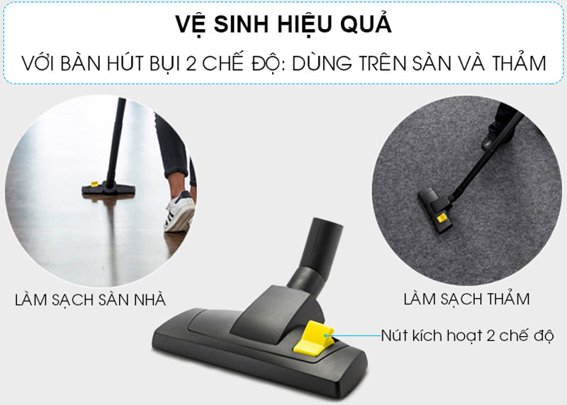 Máy hút bụi khô Karcher T11/1 Classic - Hàng chính hãng