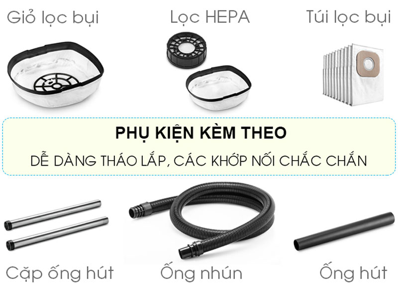 Máy hút bụi khô Karcher T11/1 Classic - Hàng chính hãng