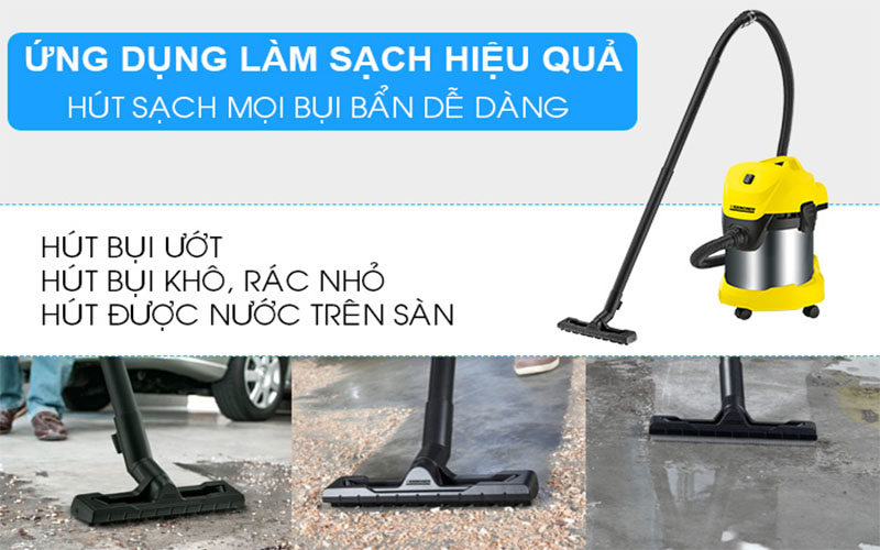 Ứng dụng của Máy hút bụi khô ướt Karcher WD3 Premium